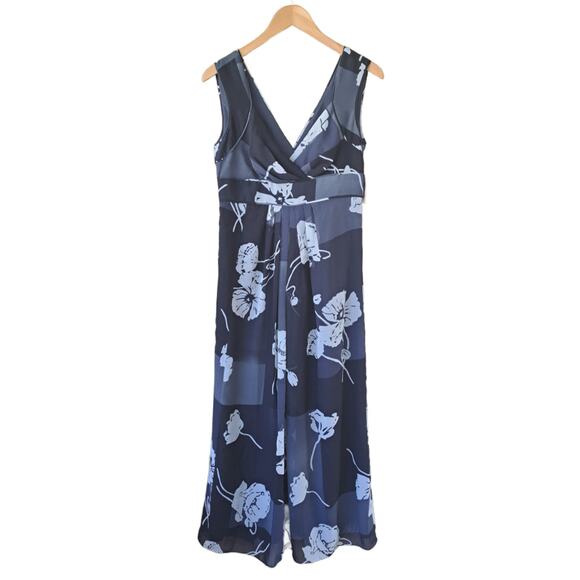 NWT Coldwater Creek Floral Print Flowy Maxi Dress Size 8 in Gray - Picture 8 of 8